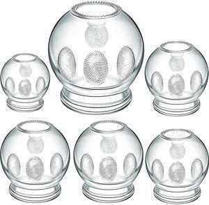 Royal Massage 6pc Fire Glass Cupping Jar Set