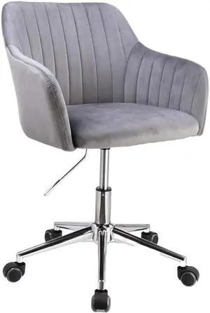 Modern Home Marceaux Velvet Modern Mid-Back Office Task Chair (Gray)