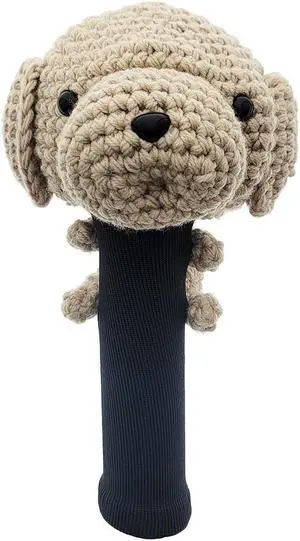 StitchHead Hand Stitched Yarn Animal Driver/Wood Head Cover (Yellow Lab)