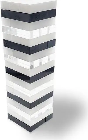 OnDisplay 3D Luxe Acrylic Stacking Tower Puzzle Game (Clear/Opaque/Blk/White)