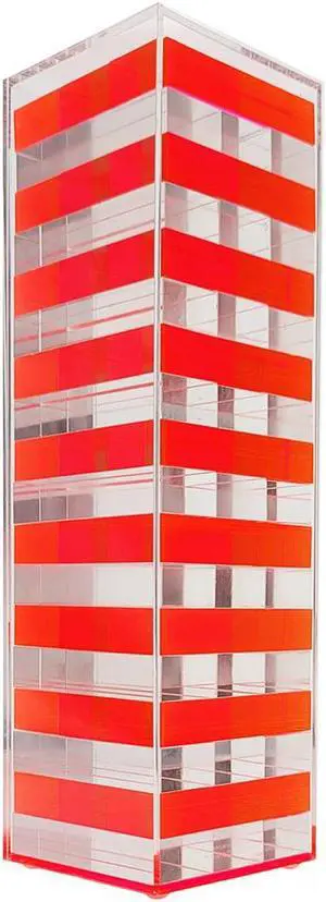OnDisplay 3D Luxe Acrylic Stacking Tower Puzzle Game (Pink/Clear)