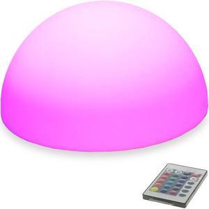 Modern Home Deluxe Indoor/Outdoor LED Glowing Half Sphere w/Infrared Remote Control