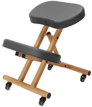 Modern Home Ergonomic Rolling Kneeling Posture Chair - Camel/Black