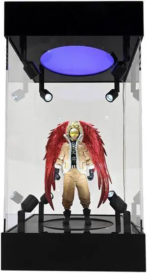 OnDisplay Deluxe Acrylic Action Figure Rotating Stage Spotlight Display with Lights