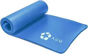 AUM High Density HD Foam Tech Yoga Exercise Mat - 72" x 24" x 0.4"