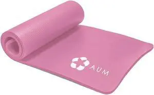 AUM High Density HD Foam Tech Yoga Exercise Mat - 72" x 24" x 0.4"