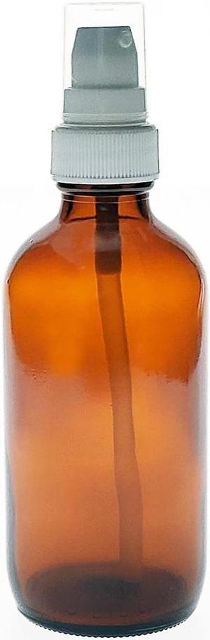 Royal Massage Glass Empty Massage Oil Bottle with Spray Pump - Amber 4oz