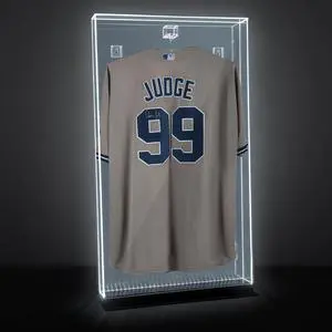 OnDisplay Lux UV Locking Acrylic Wall Mount/Freestanding Jersey Display Case with Lights and Remote Control - All Sports Jerseys