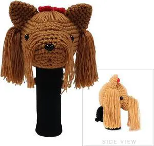 StitchHead Hand Stitched Yarn Animal Driver/Wood Head Cover (Yorkshire Terrier)