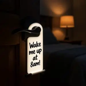 Modern Home LED Light Up Door Hanger w/Dry Erase Marker