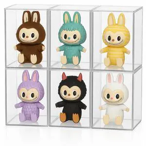 OnDisplay Premium Hard Protector Case for Labubu® Dolls and Keychains  - Stackable Acrylic Display Case (6)
