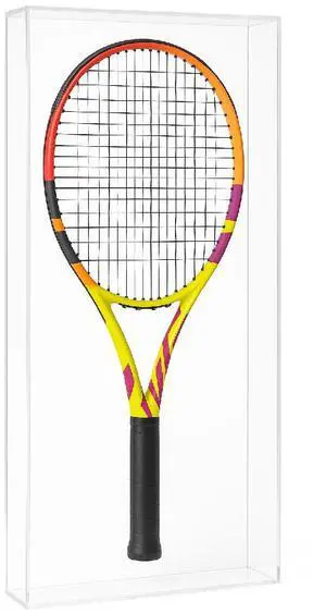 Deluxe Wall Mount 5mm Thick UV Protected Acrylic Tennis Racquet Display Case