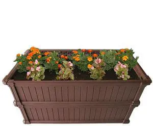 Modern Home Raised Garden Bed Kit - Stackable Modular Flower/Planter Kit (4'x2' Brown, Set of 2)