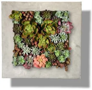 Modern Home Living Wall Galvanized Steel/Zinc Succulent Planter (Aged Zinc, 16 Pocket)