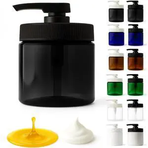 Royal Massage 16oz Massage Oil/Lotion/Cream Pump Jar with Locking Twist Top (Black/Black, 1)