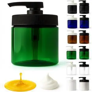 Royal Massage 16oz Massage Oil/Lotion/Cream Pump Jar with Locking Twist Top (Green/Black, 1)