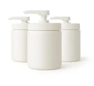 Royal Massage 16oz Massage Oil/Lotion/Cream Pump Jar with Locking Twist Top (White/White, 3)