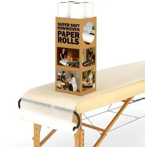 Royal Massage Ultra-Soft Non-Woven 23.5 in Wide Disposable Massage Table Cover Rolls (100 Meters - 4 Roll Pack)
