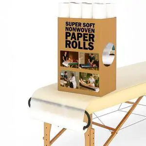Royal Massage Ultra-Soft Non-Woven 23.5 in Wide Disposable Massage Table Cover Rolls (100 Meters - 8 Roll Pack)