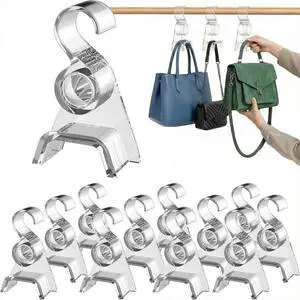 OnDisplay LuxeArch: Premium Wide Arch Acrylic Handbag/Purse/Backpack Hanger (Clear, 12)