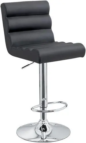 Jason Contemporary Adjustable Barstool - Black Licorice