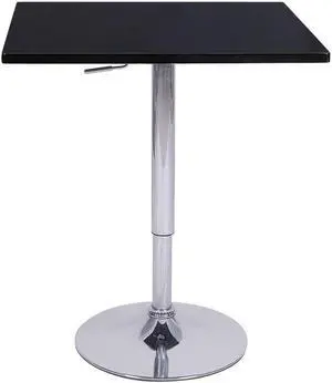 Set of 2 Modern Home Zeta Contemporary Adjustable Height 24" Bar Table (Black)