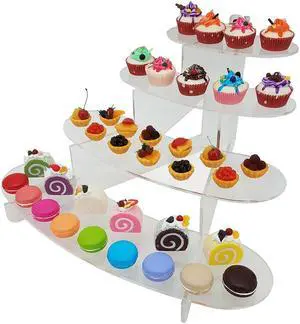 OnDisplay Acrylic Display Rack/Stand - 4 Tiered Folding Shelf System