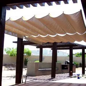 Modern Home Sail Roman Shade - Wave Sail (12.2' x 12.2')
