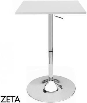 Modern Home Zeta Contemporary Adjustable Height 24" Bar Table (Black)