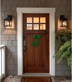 Modern Home 12" Real Preserved Boxwood Monogram Wreath Letters - K