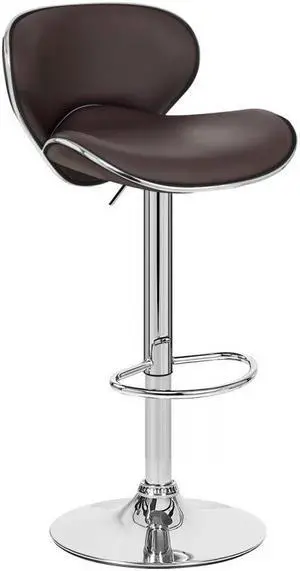 Set of 2 Modern Home Kappa Contemporary Adjustable Height Counter/Bar Stool (Coffee Brown)