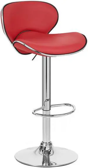 Modern Home Kappa Contemporary Adjustable Height Counter/Bar Stool (Cherry Red)