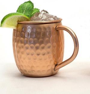 Set of 12 Modern Home Authentic 100% Solid Copper Hammered Moscow Mule Mug - Handmade in India