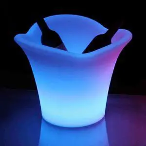 Modern Home LED Glowing Ice Bucket w/Infrared Remote Control