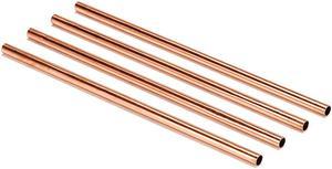 Modern Home Authentic 100% Solid Copper Moscow Mule Straws - Set of 4 - Handmade in India