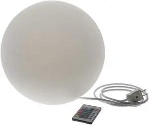 Modern Home Deluxe LED Glowing Sphere w/Infrared Remote Control - Direct Wired 12"