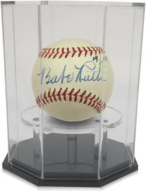 OnDisplay Deluxe UV-Protected Baseball/Tennis/Softball Display Case - Octagon Black Base