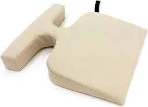 Royal Massage T-Wedge Body Positioning Cushion  Black Foam Support Pad for Massage (Cream)