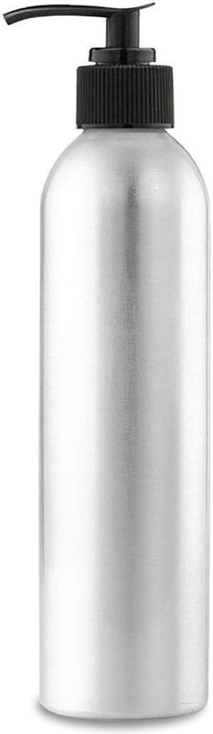 Royal Massage 8oz Bullet Round Massage Oil/Lotion/Liquid Bottle with Saddle Pump (Aluminum, 1)