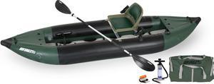 Sea Eagle 350FXK_FR Explorer Inflatable Swivel Seat Fishing Rig Boat Package