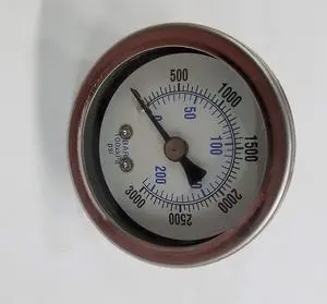 AR Blue Clean Pressure Washer Unloader Gauge:3000PSI,S.S.1/8" Stainless Steel