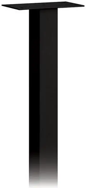 SALSBURY INDUSTRIES 4895BLK Post, Black, Powder Coated, In Ground, -