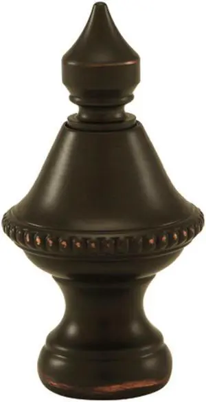 Beaded Knob Lamp Shade Lamp Finial Spire Oiled Bronze 1.5"h