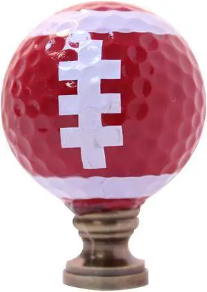Football Lamp Finial, Brown with White Laces 2.25"h