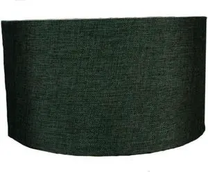 Granite Gray Burlap Hardback Drum Lampshade 14x14x7