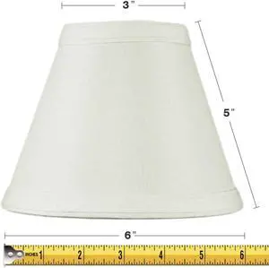 3x6x5 Hard Back Empire Candle Clip Lamp Shade Light Oatmeal