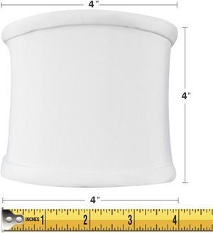4x4x4.25 Down White Clip-on Sconce Half-Shell Lampshade