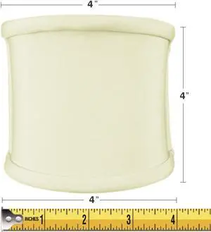 4x4x4 Clip-on Sconce Half-Shell Lampshade Eggshell Shantung Fabric