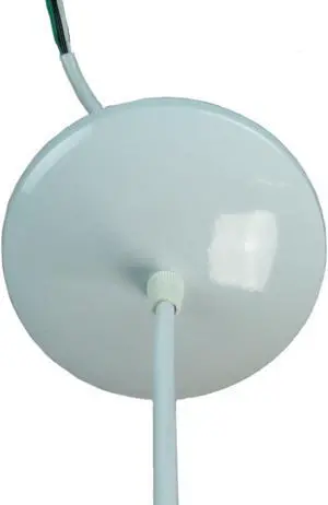 White Canopy Kit by Home Concept- Convert plug in swag pendant to hardwire ceiling light in seconds - Includes everything you need. Turn that temporary hanging light to a permanent fixture today