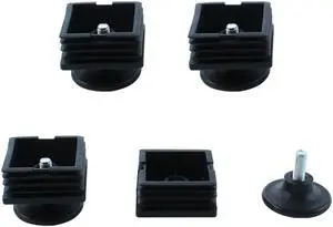 Leveling Feet 38 x 38mm Square Tube Inserts Furniture Legs For Sofa Table 4 Sets